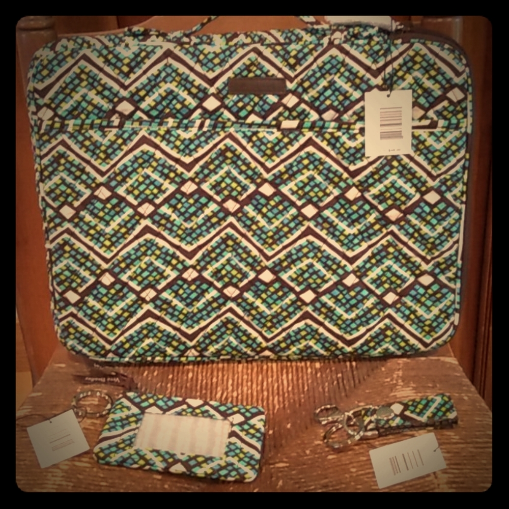 NWT Vera Bradley Laptop, ID Case, Keychain